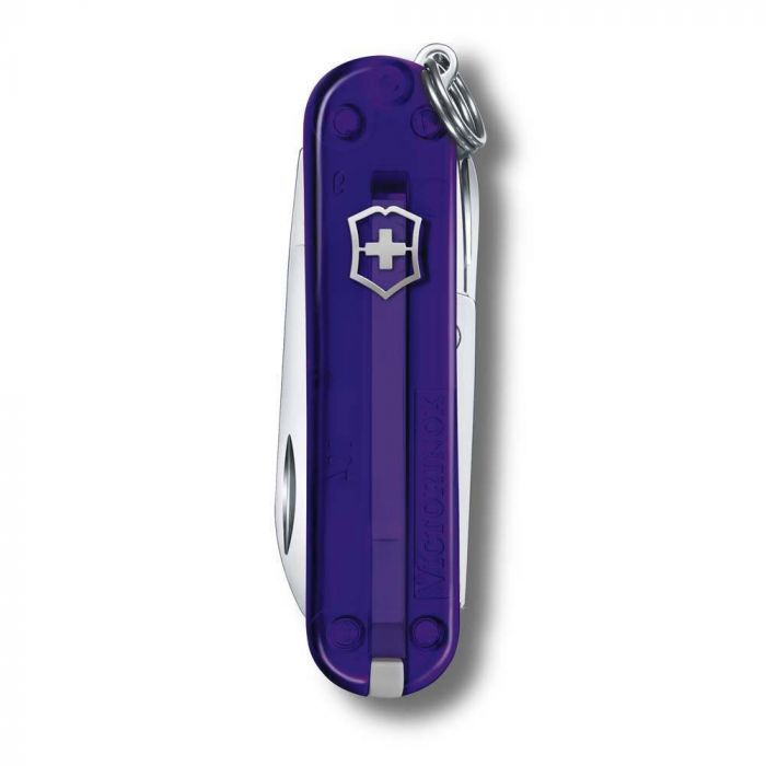 Нож Victorinox Classic SD Colors, Persian Indigo (0.6223.T29G) фиолетовый полупрозрачный, 7 функций 58мм